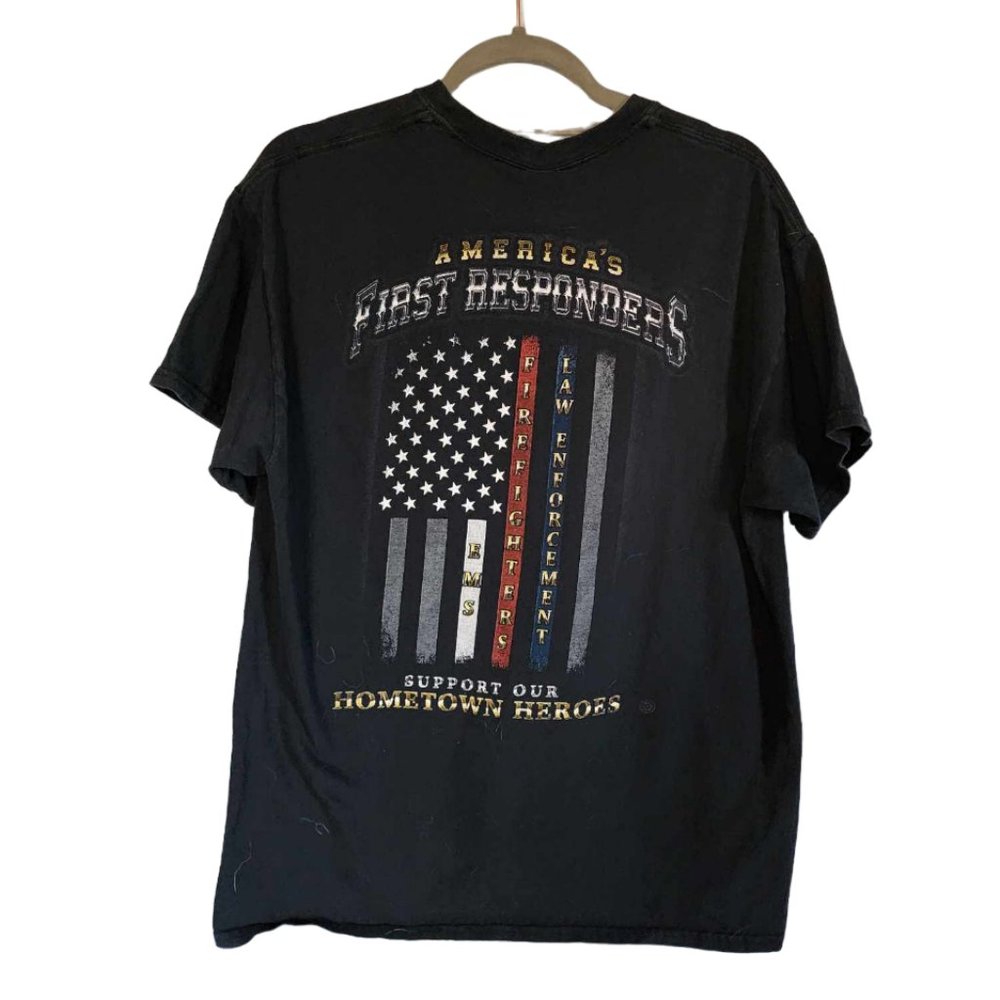 Americas First Responders T-Shirt Patriotic - Picture 2 of 4